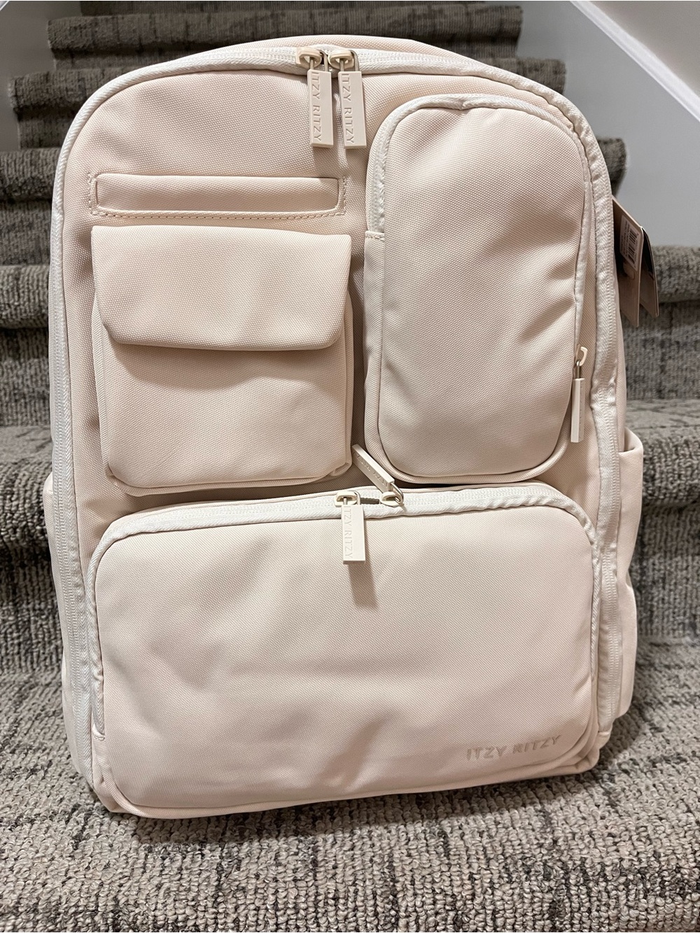 Itzy Ritzy Utility Diaper Bag Backpack (Cream) NEW
